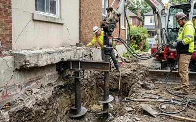 Helical Piles for Underpinning: How They Stabilize Settling Foundations